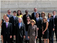 Congressional staff delegation in front of Anitkabir - the mausoleum in honor of the Republic of Turkey's founder Mustafa Kemal Ataturk